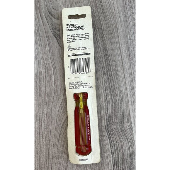 Stanley Screwdriver 65-321  4 Inch Round Blade Allow Steel 1986 USA Made - Picture 2 of 3
